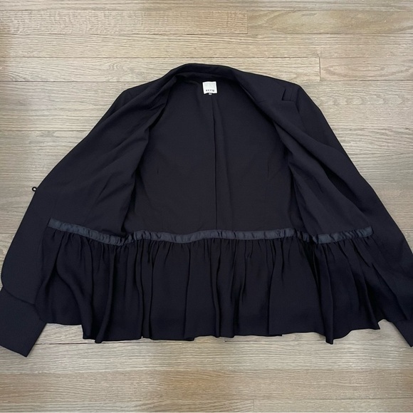 NWT ecru Women's Black Blazer Jacket with Georgette Under Layer Size 4 - Picture 4 of 8